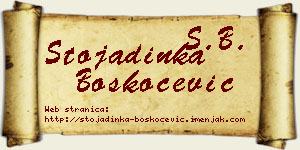 Stojadinka Boškoćević vizit kartica